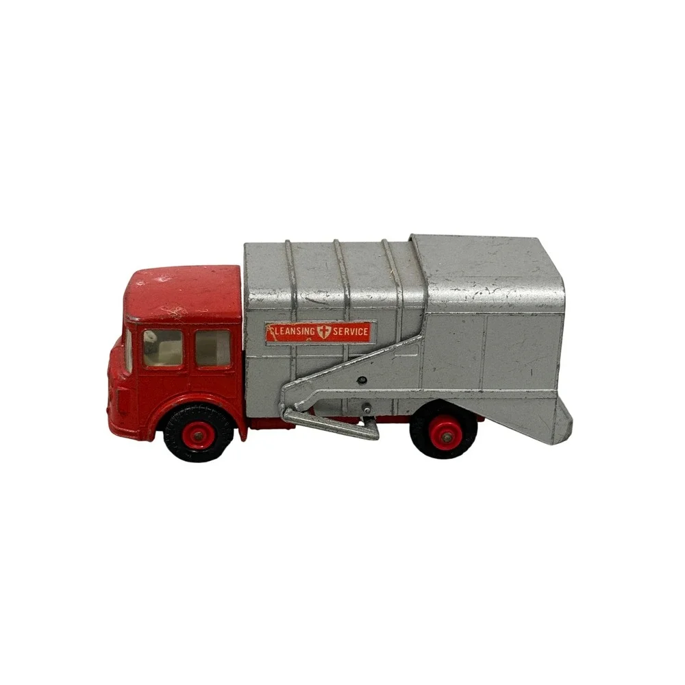 Vintage Matchbox King Size Refuse Truck K-7 Lesney Red‎ Silver Cleansing Service